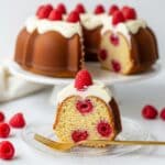 Raspberry Bundt Cake with White Chocolate
