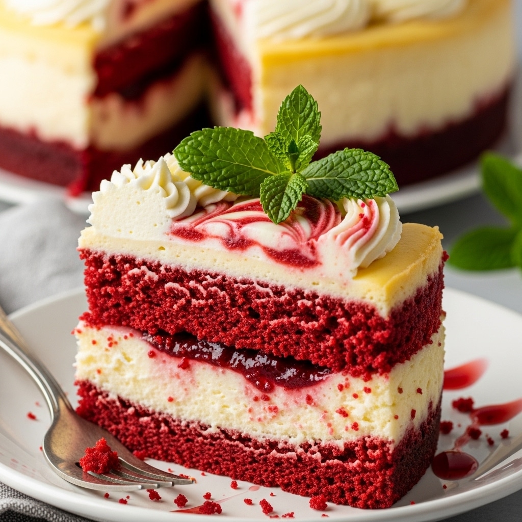 Red Velvet Cheesecake Cake