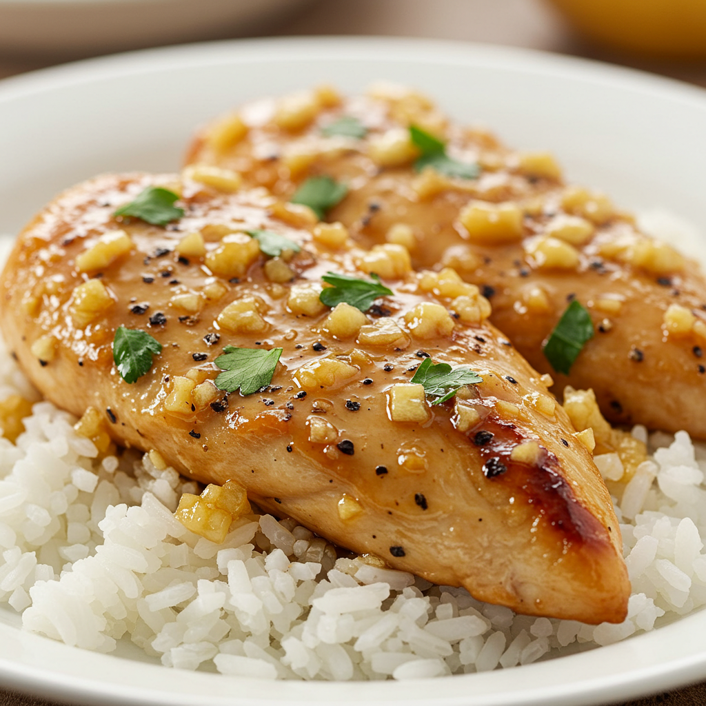 Skillet Honey Garlic Chicken Breasts