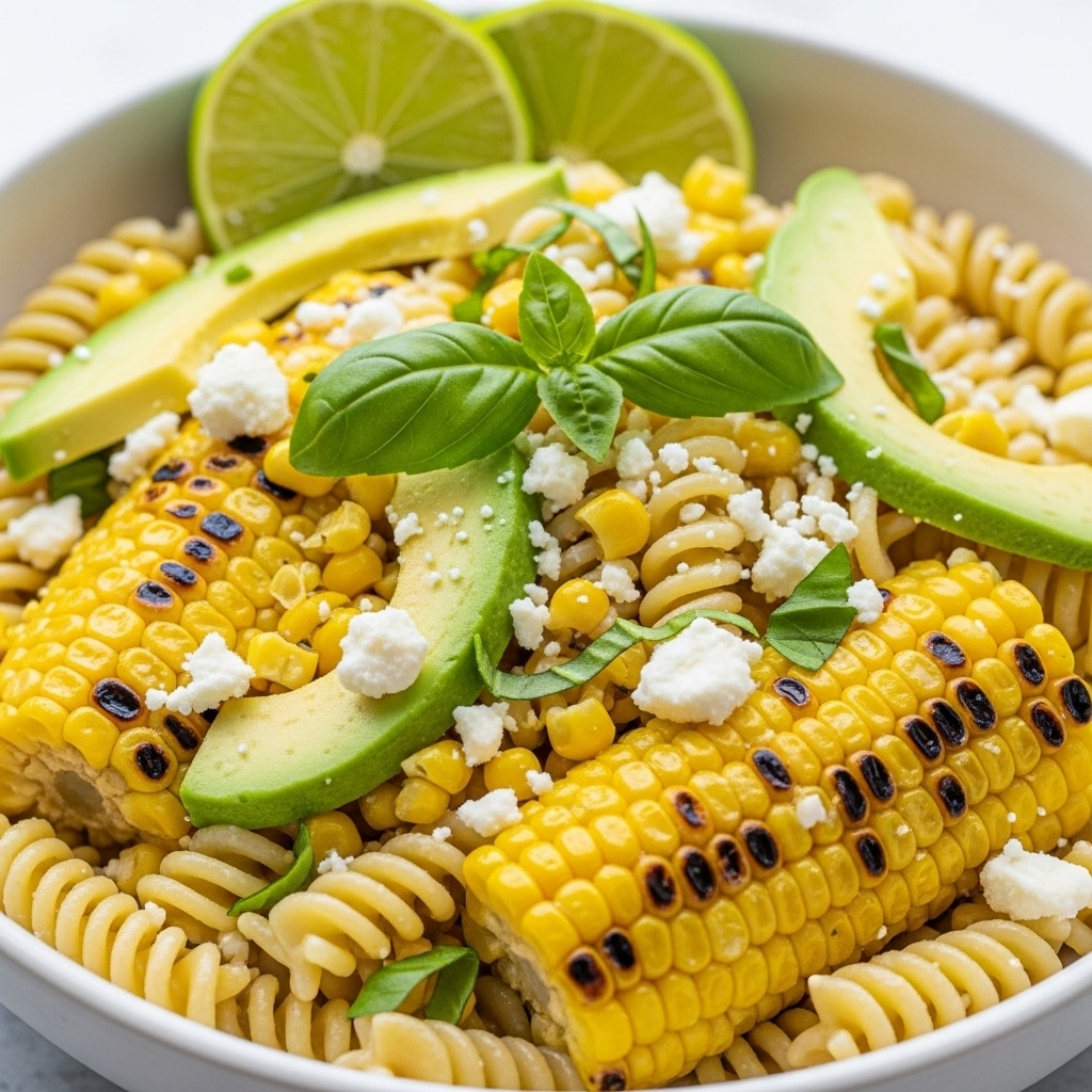 Street Corn Pasta Salad Guilt Free