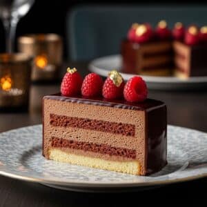 French Mousse Cake Recipe 2 11 a slice of Chocolate Img 2