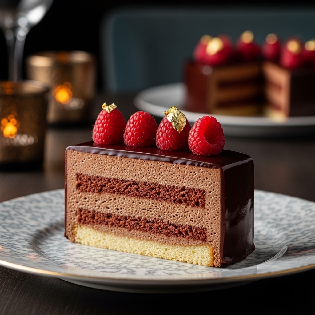 French Mousse Cake Recipe 1 11 a slice of Chocolate Img 2