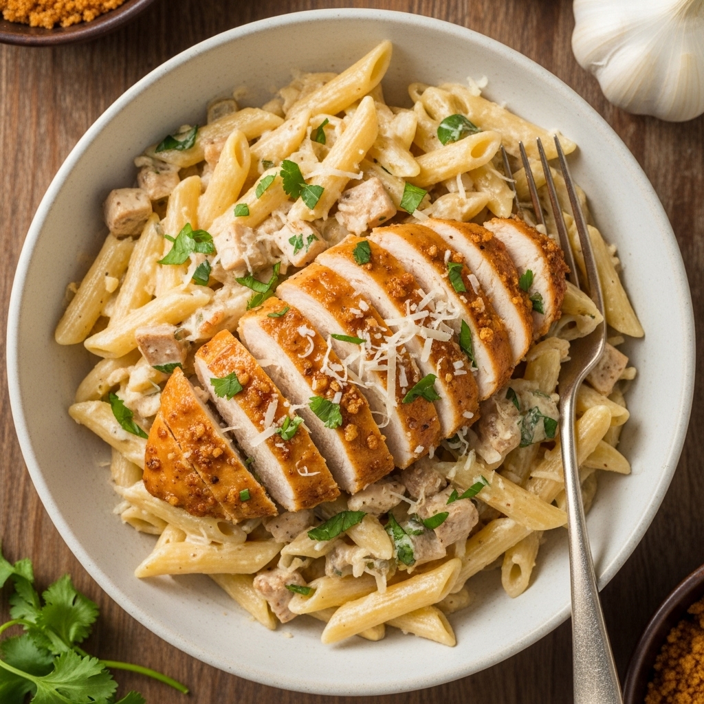 Garlic Parmesan Chicken Pasta: Easy Comfort Meal 2 image 1762255304302